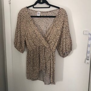 Cheetah print womens top